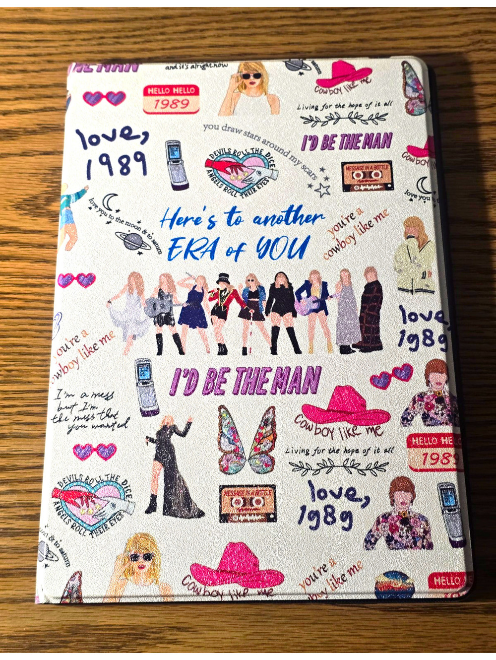 Taylor Swift Inspired Eras 1989 Swiftie Tablet iPad Folio Case 9.5" x 7.25"